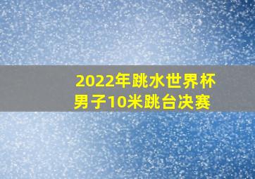 2022年跳水世界杯 男子10米跳台决赛